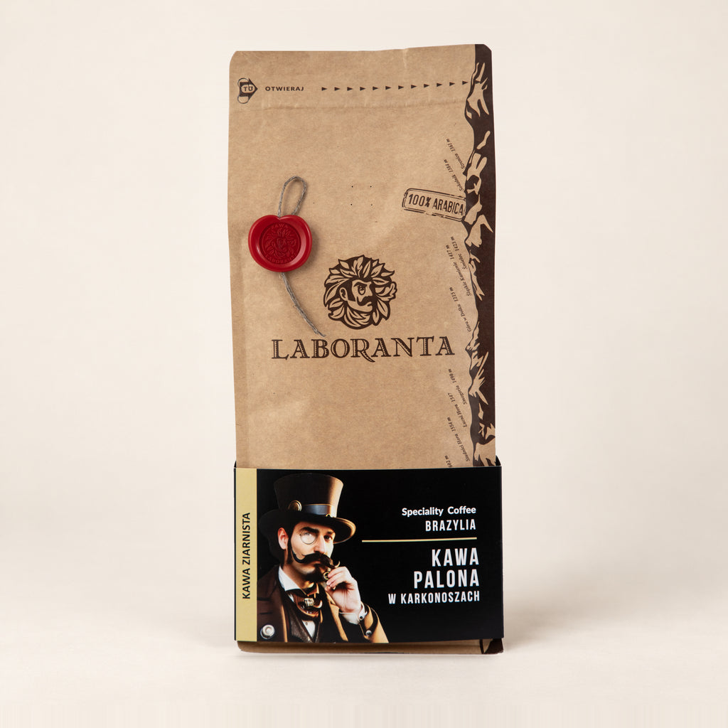 Kawa speciality Brazylia 1 kg w dużej torebce z woskową pieczęcią Kawa Laboranta