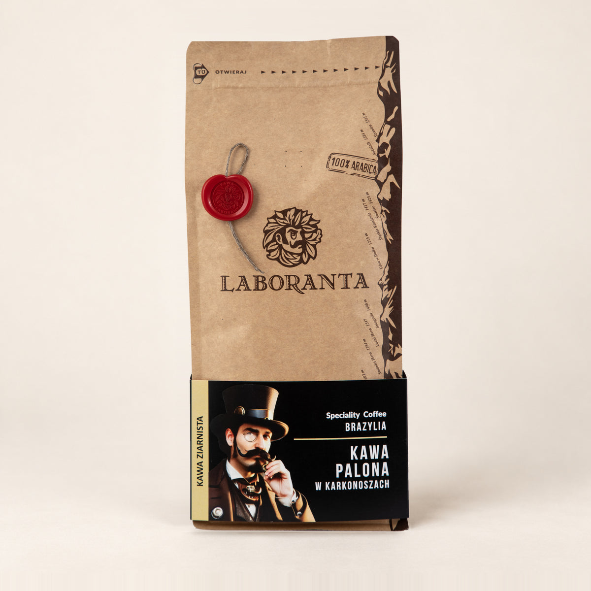 Kawa speciality Brazylia 1 kg w dużej torebce z woskową pieczęcią Kawa Laboranta